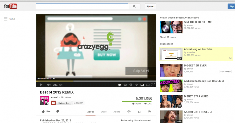 Video Ad Before YouTube Video