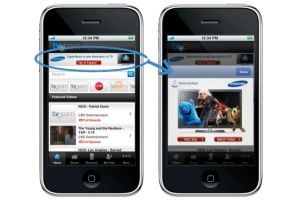 Example of AdMob ad unit on iPhone