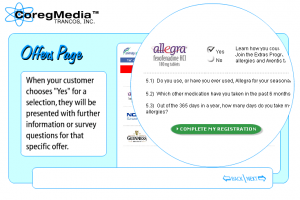 Example of CoregMedia offers, from their demo