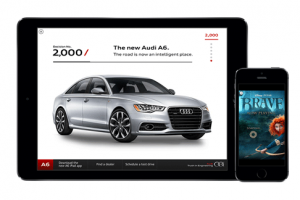 Example of iAd implementation on iPad and iPhone