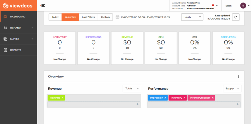 Viewdeos Review - viewdeos reporting dashboard